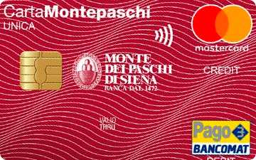 Carta di credito Montepaschi Unica MPS Monte dei Paschi di Siena
