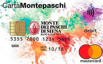 Carta di debito Montepaschi Debit Mastercard MPS Monte dei Paschi di Siena